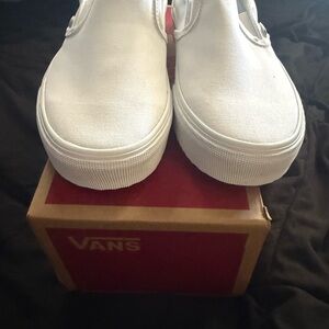 Vans Women's White Slip-On Shoes